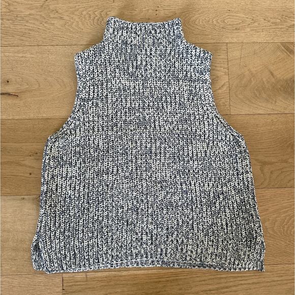 Madewell - Landward Sleeveless Knit Sweater in Navy Blue & White - Picture 3 of 4